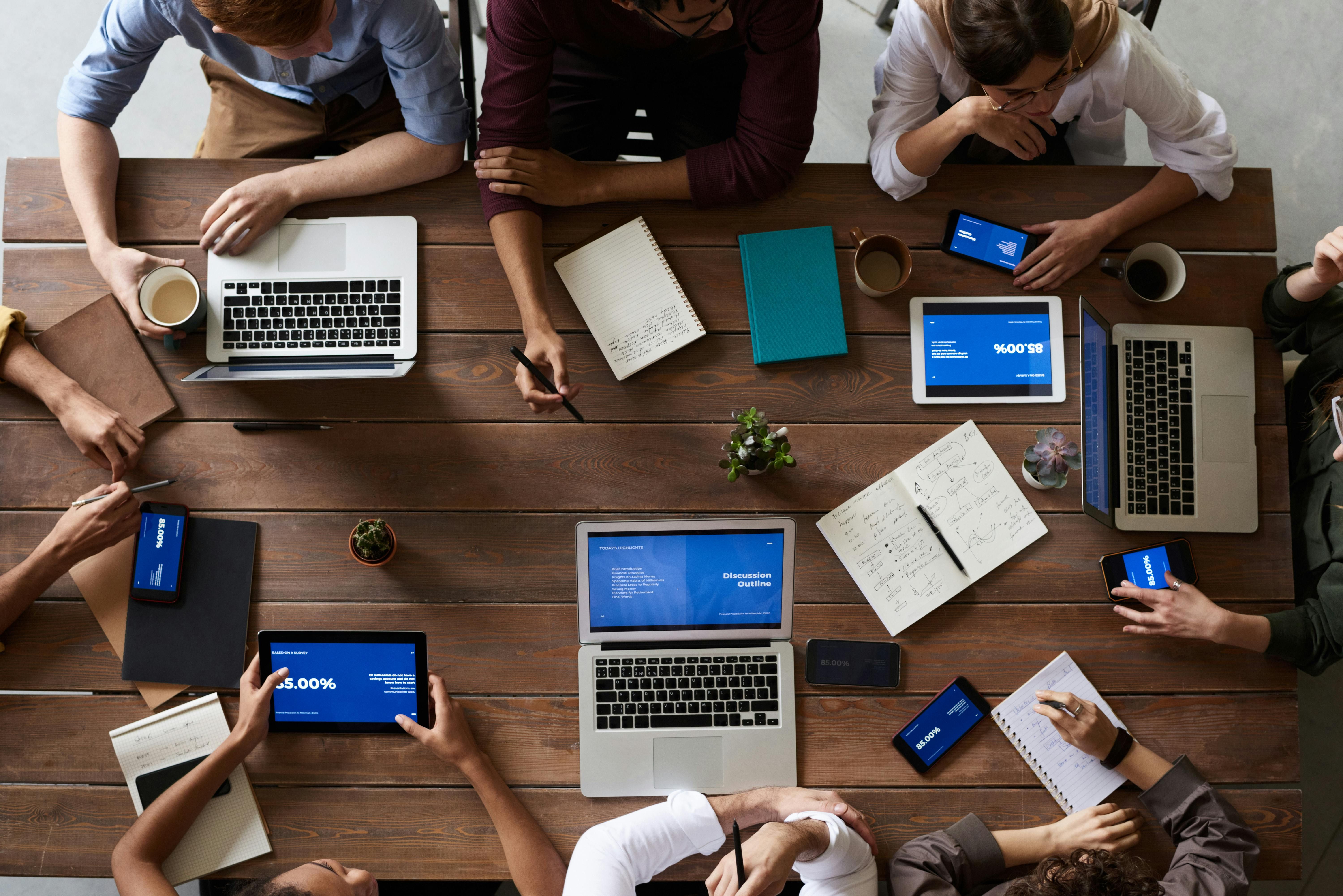 An image of a modern workspace desk